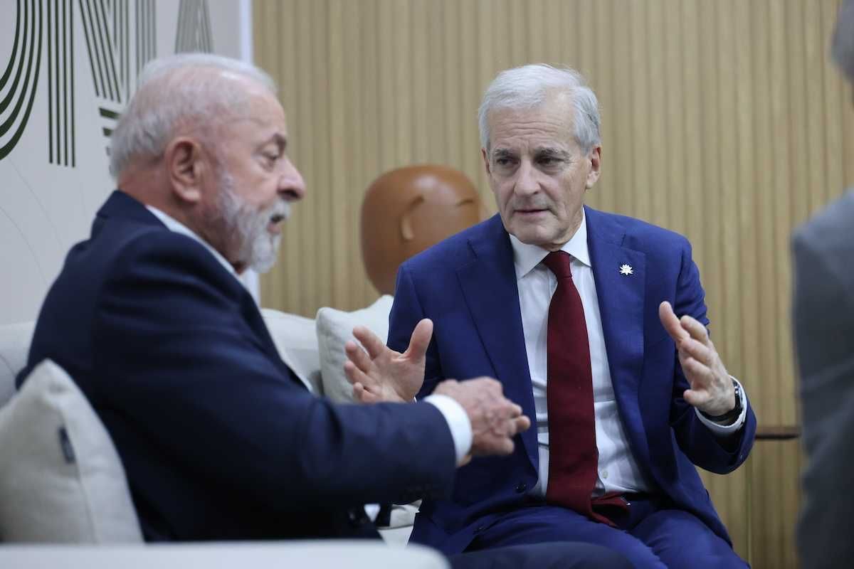 Statsminister Jonas Gahr Støre møter Brasils president Luiz Inacio Lula da Silva at COP30