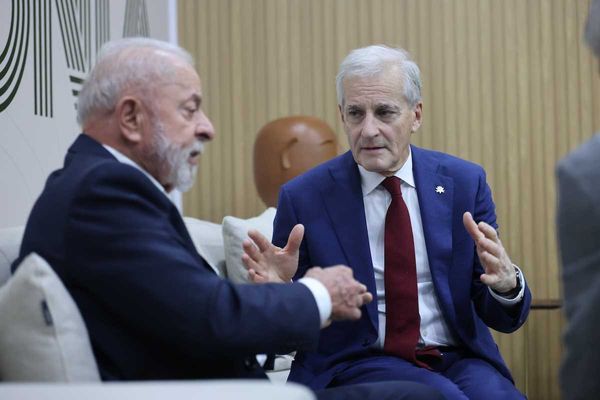 Statsminister Jonas Gahr Støre møter Brasils president Luiz Inacio Lula da Silva at COP30