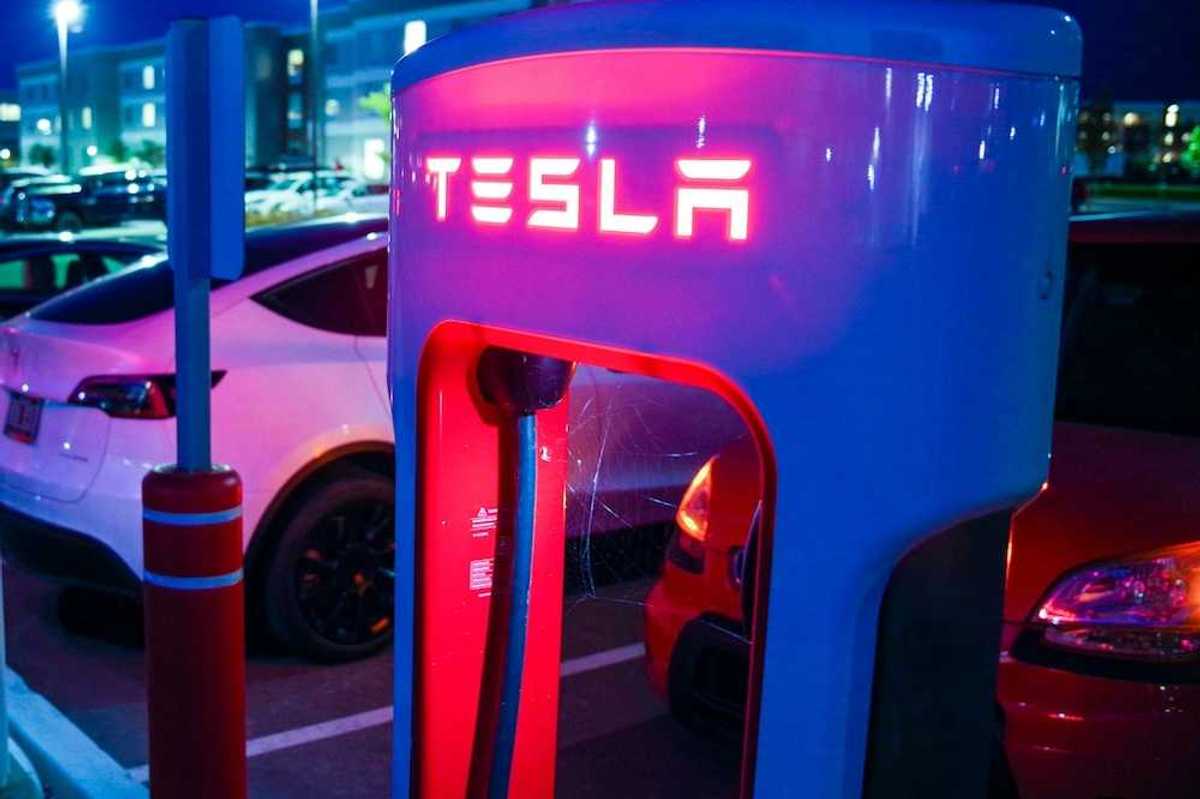 Tesla charging station