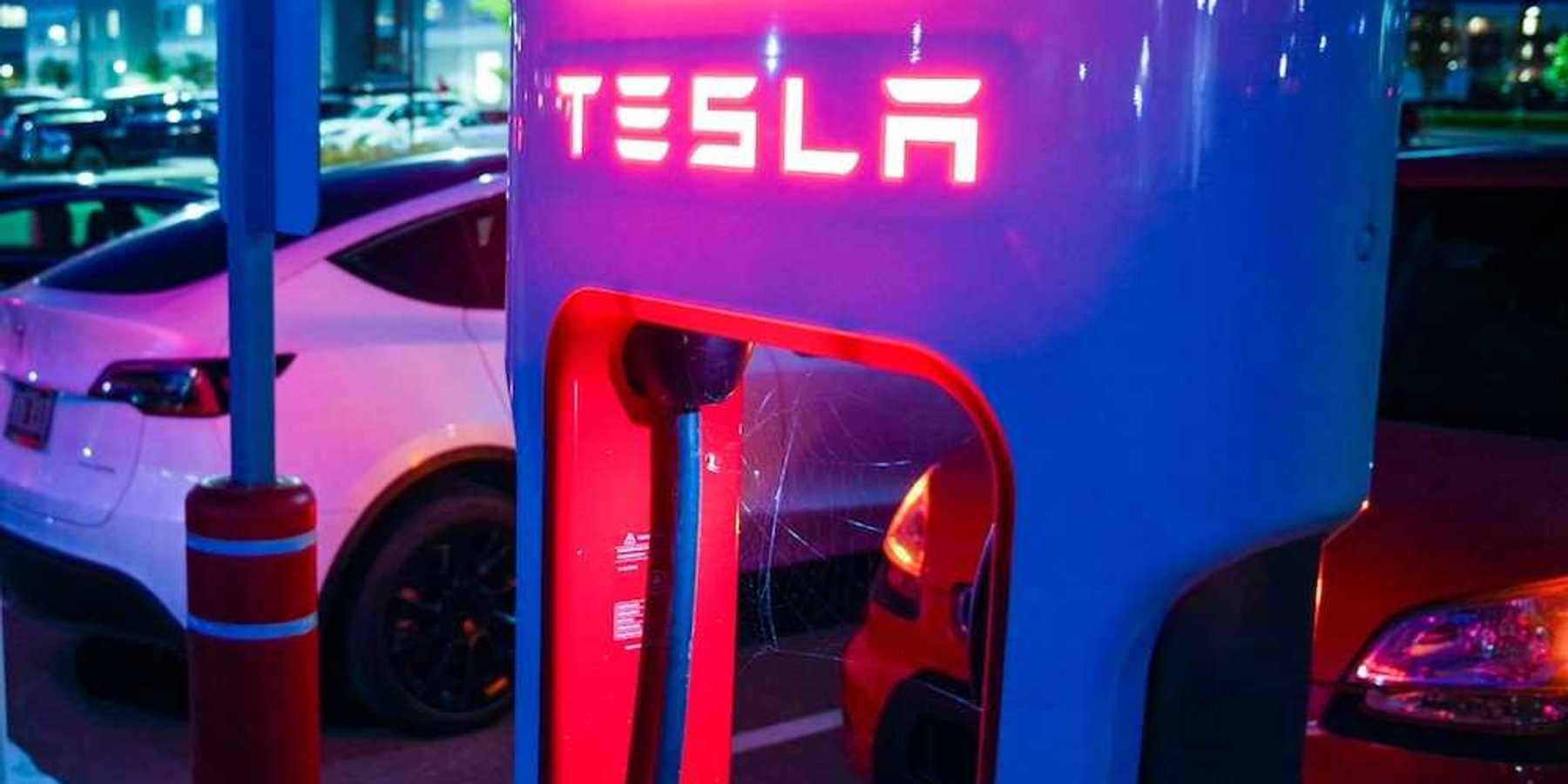 Tesla charging station