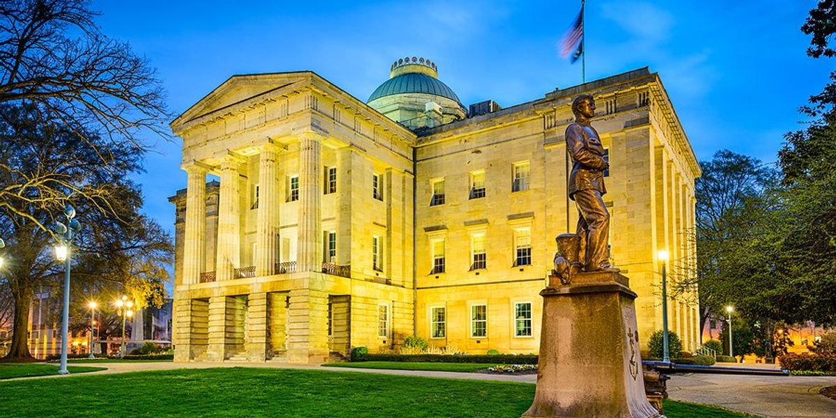 The capitol building in Raleigh ,North Carolina.