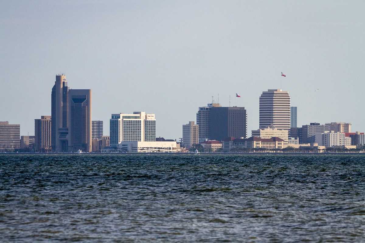 The Corpus Christi, Texas, skyline as taken from Indian Point, Portland, Texas.