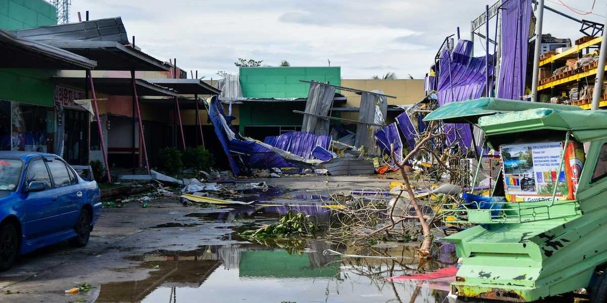 The devastating effects of Super Typhoon Odette (International name "Rai) in Lapu-Lap City, Cebu, Philippines.