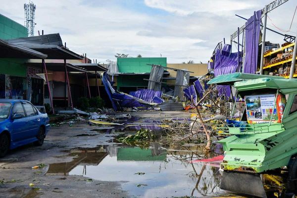 The devastating effects of Super Typhoon Odette (International name "Rai) in Lapu-Lap City, Cebu, Philippines.