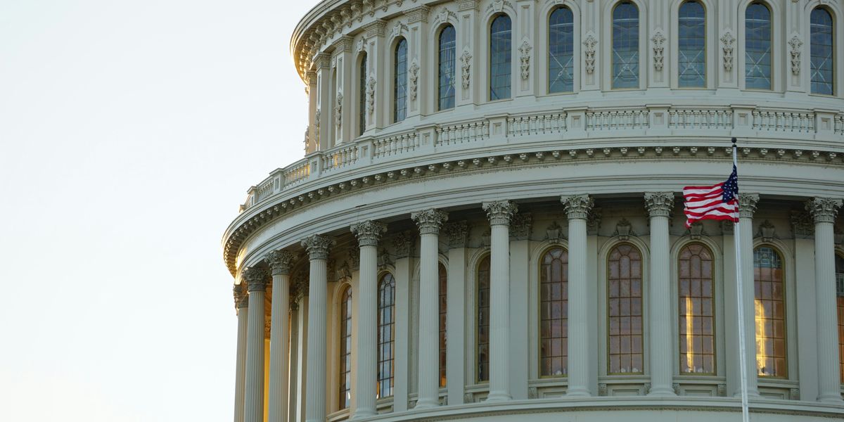 The dome of the U.S. senate building.
