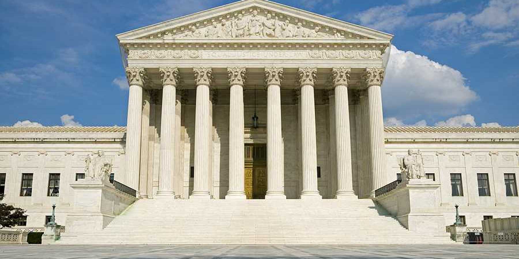 The facade of the Supreme Court of the U.S.