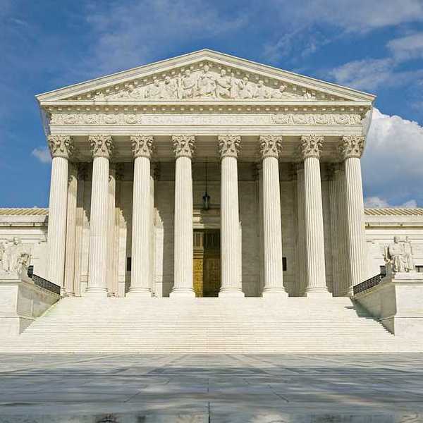 The facade of the Supreme Court of the U.S.