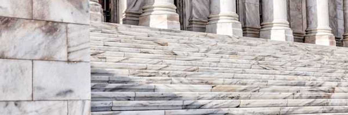 The front steps of the Supreme Court of the US
