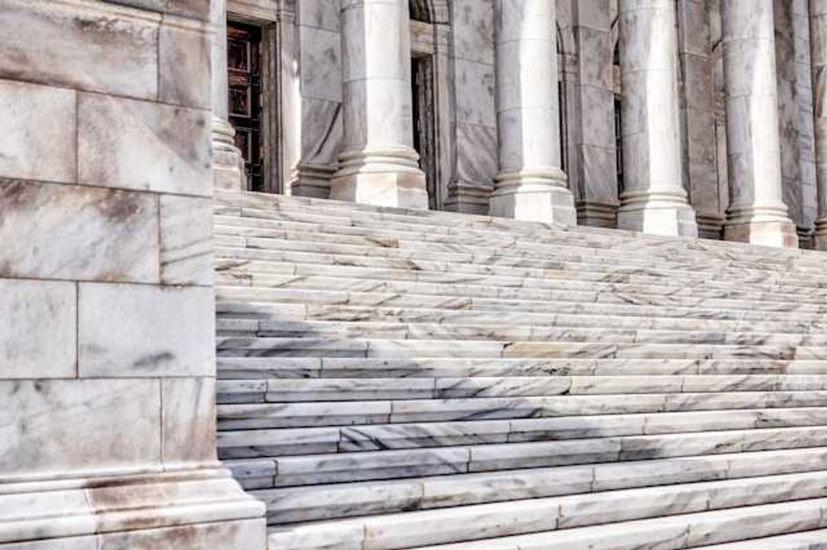 The front steps of the Supreme Court of the US