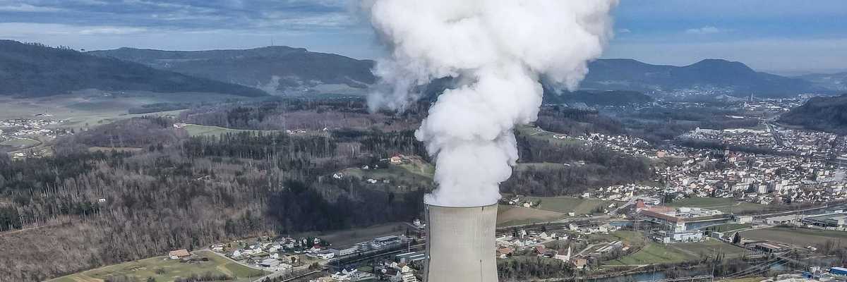The Gösgen Nuclear Power Plant near the German-Swiss border on the Aare River.