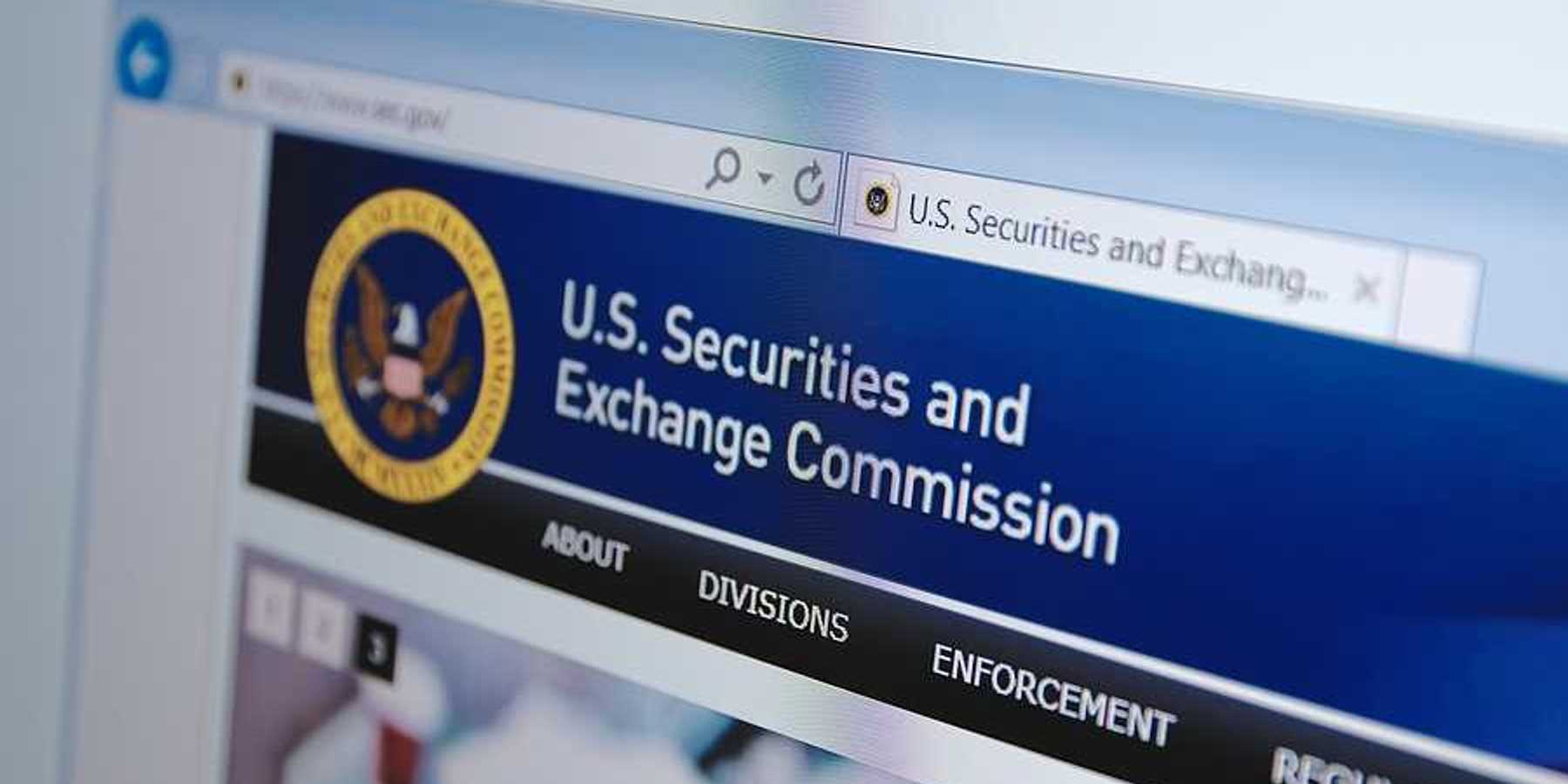 The home page of the U.S. Securities and Exchange Commission
