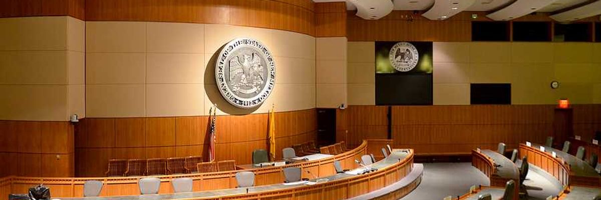 The interior of the New Mexico capitol building in Santa Fe