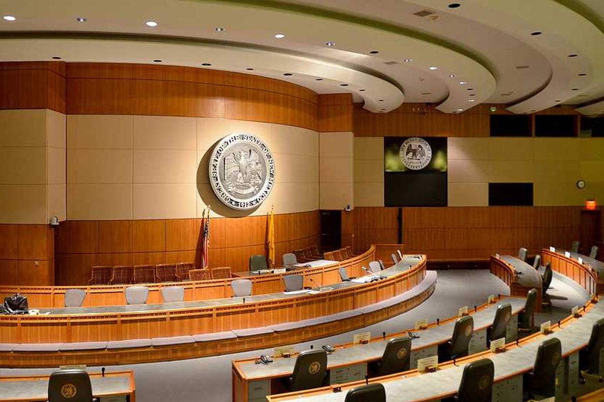 The interior of the New Mexico capitol building in Santa Fe