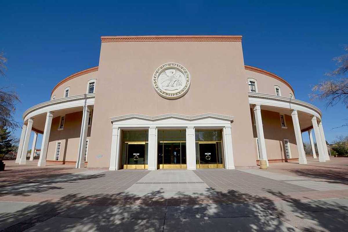 The New Mexico state building in Santa Fe
