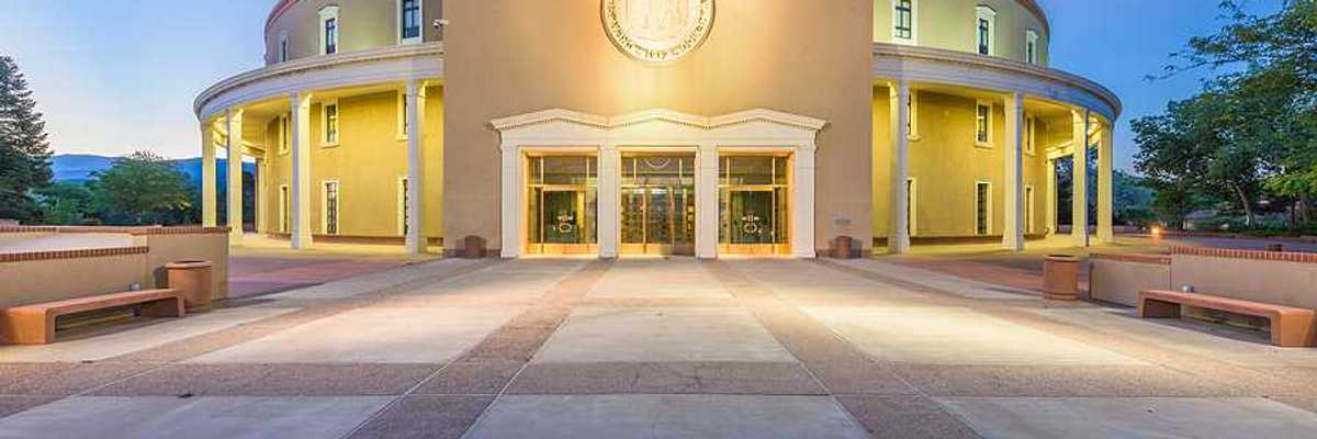 The New Mexico state capitol building in Santa Fe