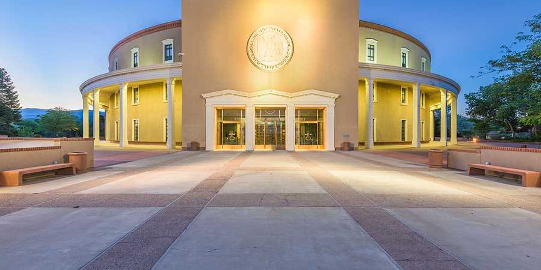 The New Mexico state capitol building in Santa Fe