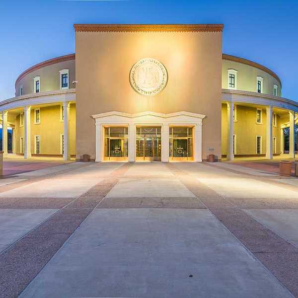 The New Mexico state capitol building in Santa Fe