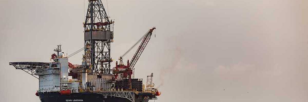 The oil rig Sevan Louisiana off the Curacao coast in the Caribbean.