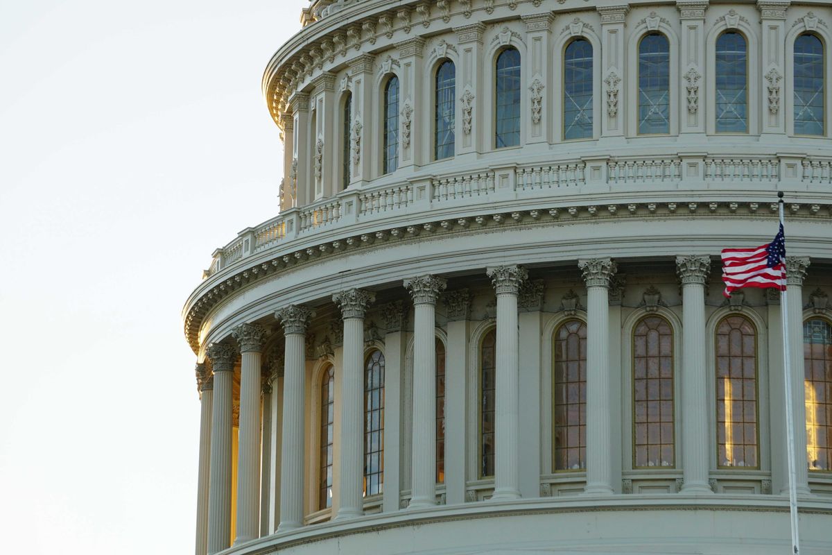 The US Congress building in Washington DC