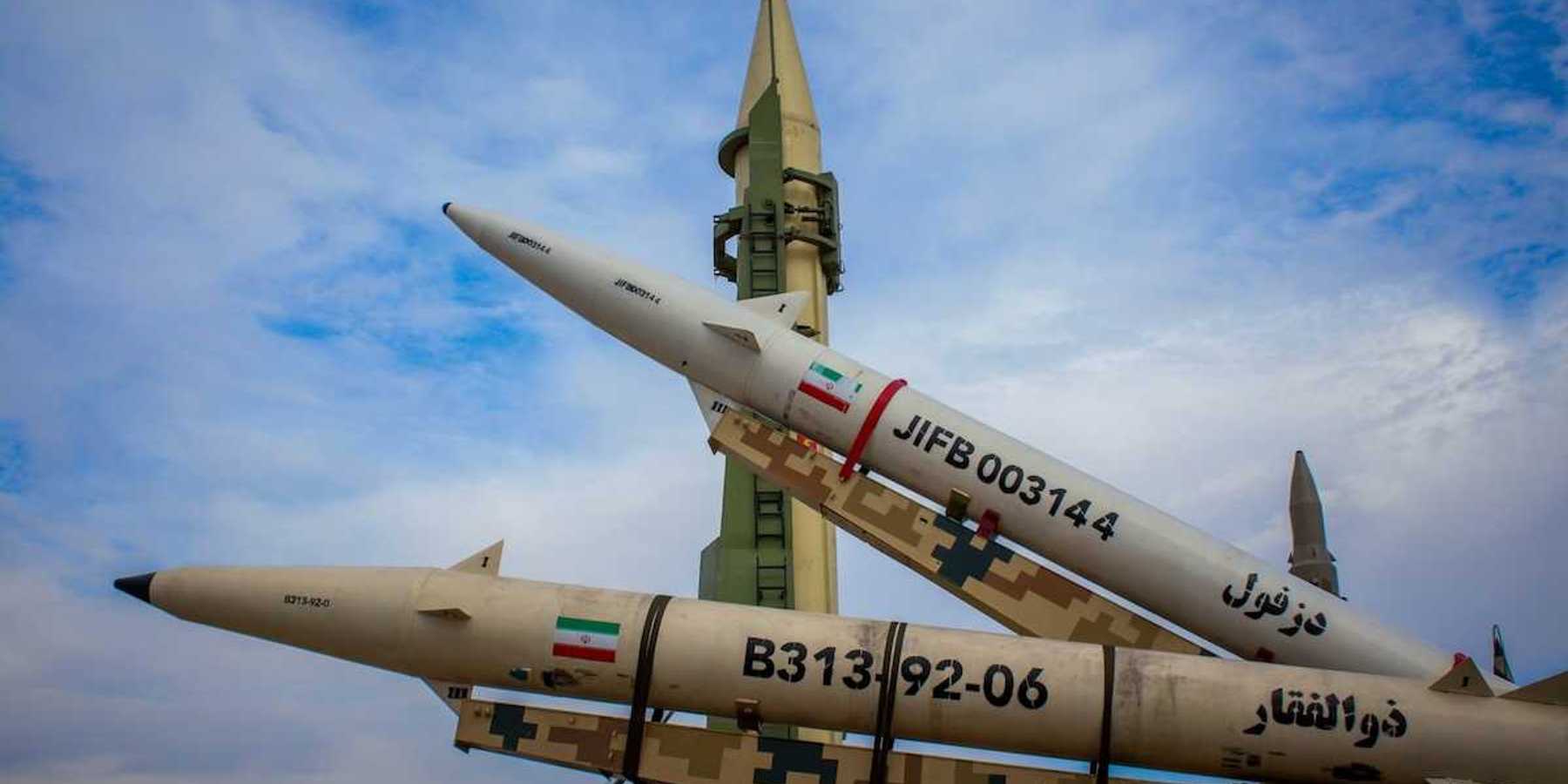 Three Iranian missiles awaiting launch