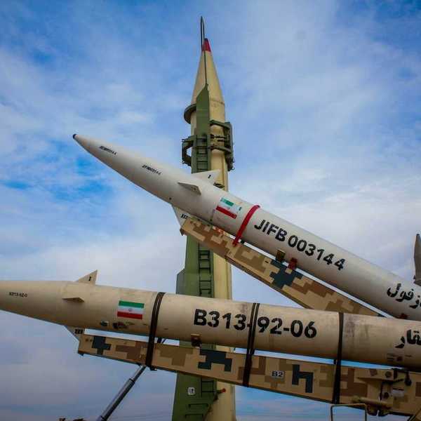 Three Iranian missiles awaiting launch