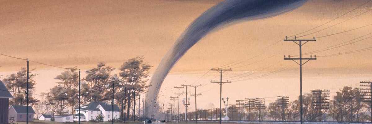 Tornado touching down in rural neighborhood