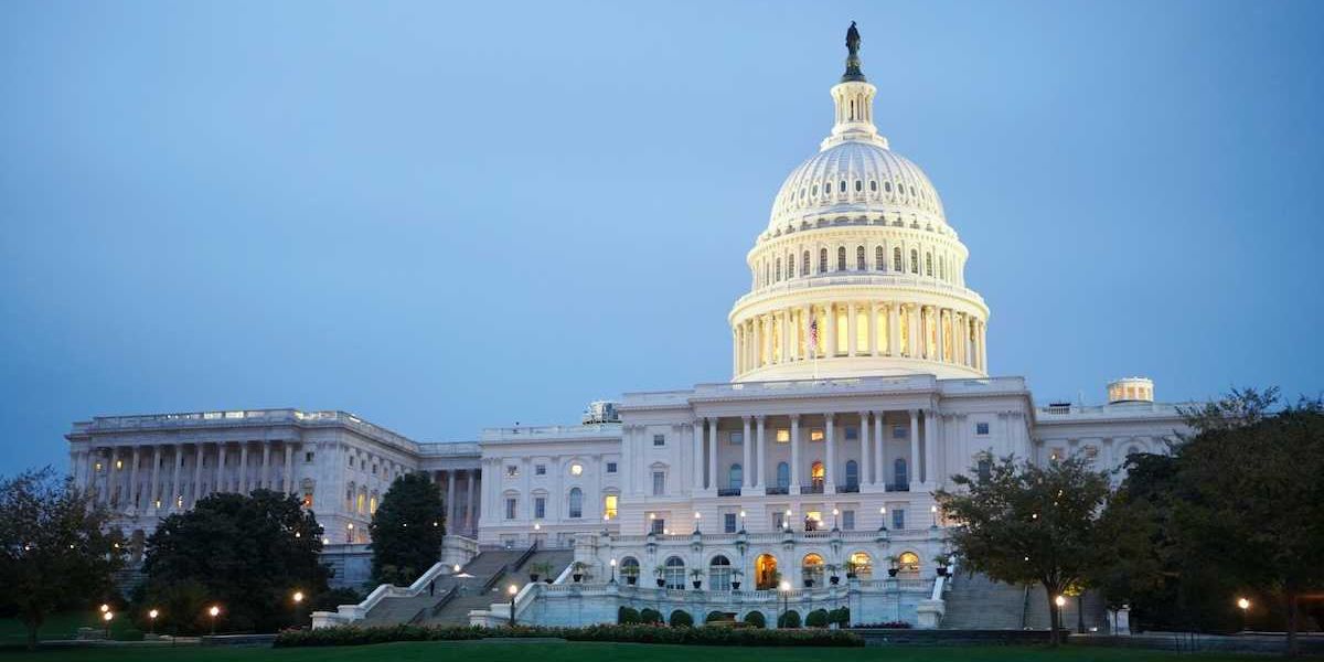 U.S. Capital Building at night