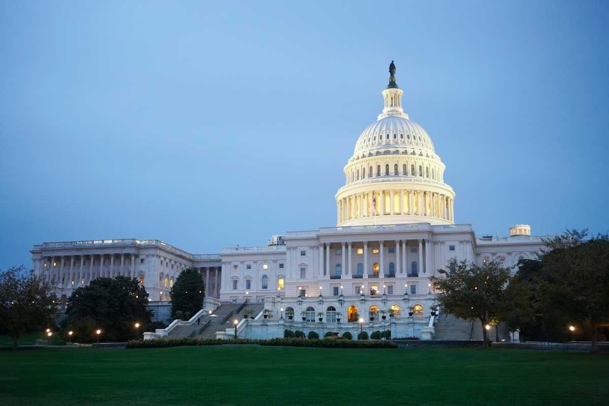 U.S. Capital Building at night