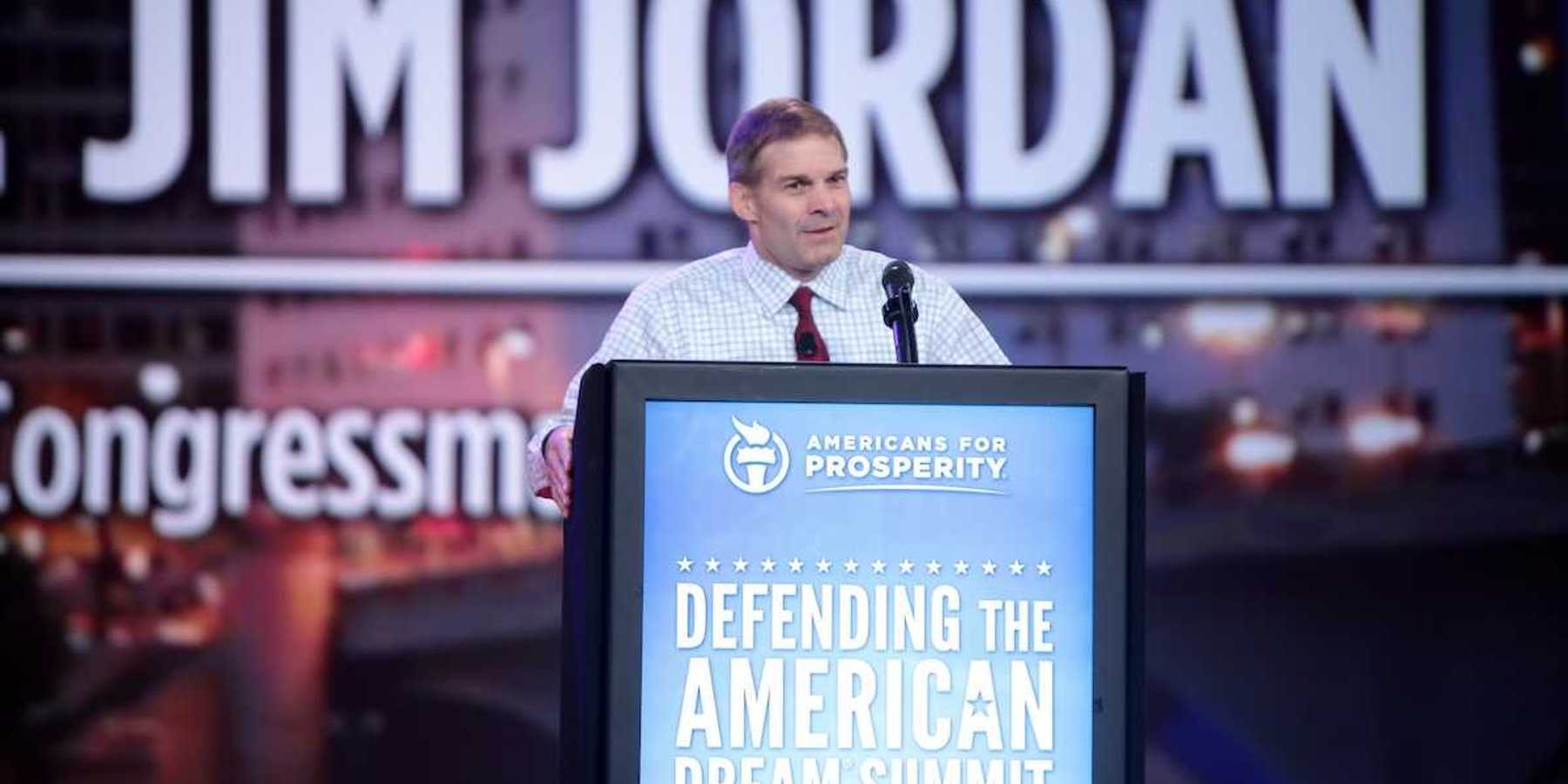 U.S. Congressman Jim Jordan speaking at the 2015 Defending the American Dream Summit