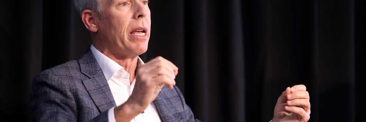 U.S. Secretary of Energy Chris Wright speaking with attendees at the Energy Freedom Tour stop at MIT