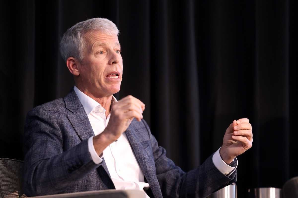 U.S. Secretary of Energy Chris Wright speaking with attendees at the Energy Freedom Tour stop at MIT
