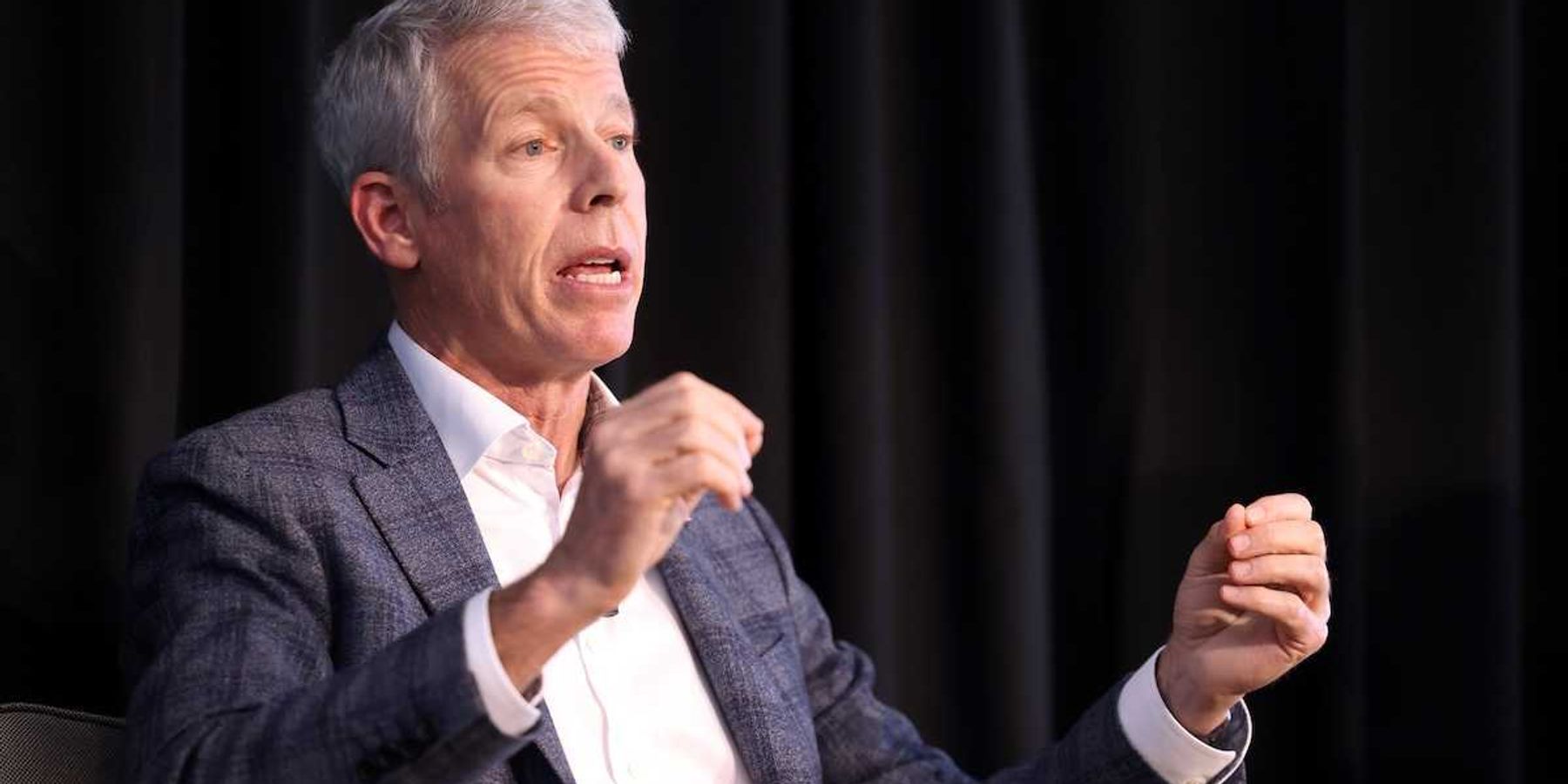 U.S. Secretary of Energy Chris Wright speaking with attendees at the Energy Freedom Tour stop at MIT