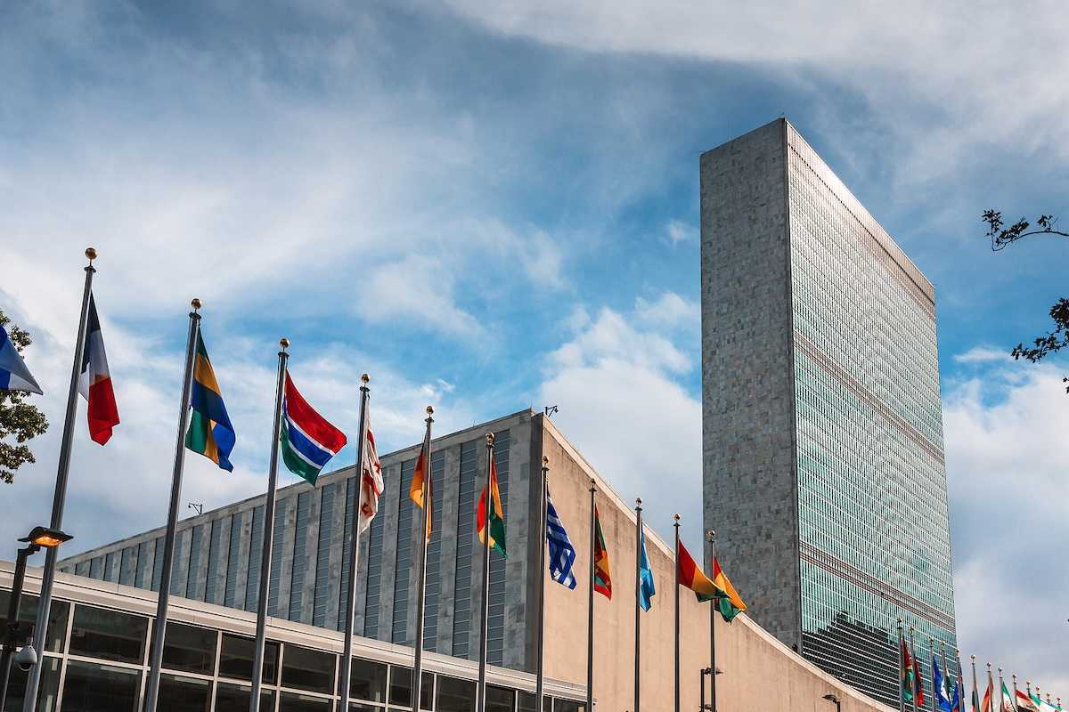United Nations headquarters in New York where the UN General Assembly meets