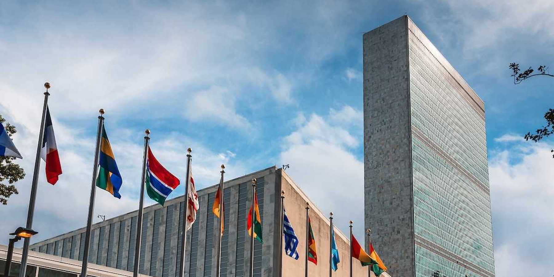 United Nations headquarters in New York where the UN General Assembly meets
