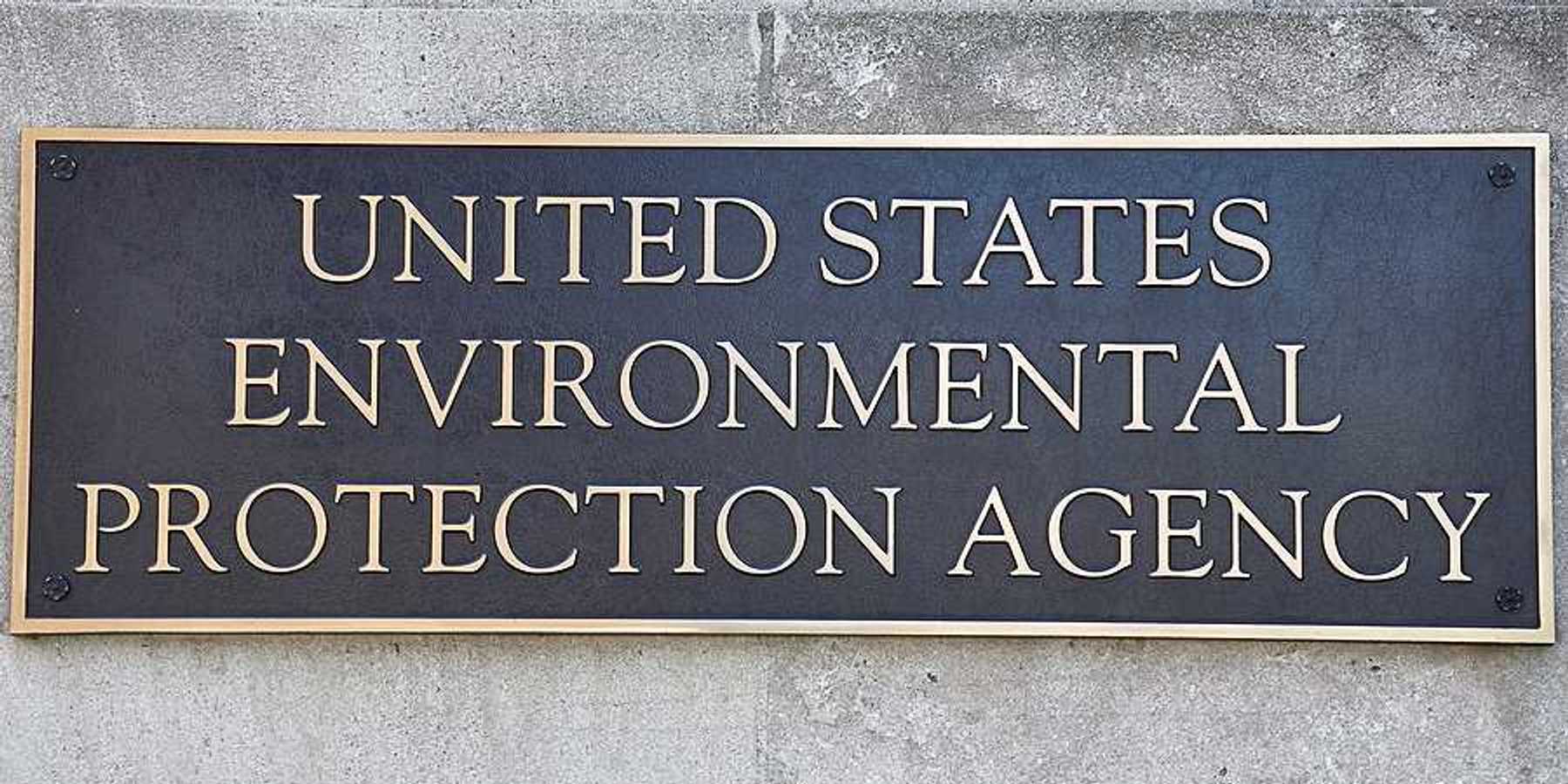 United States Environmental Protection Agency (EPA) sign at the headquarters building in Washington, DC.