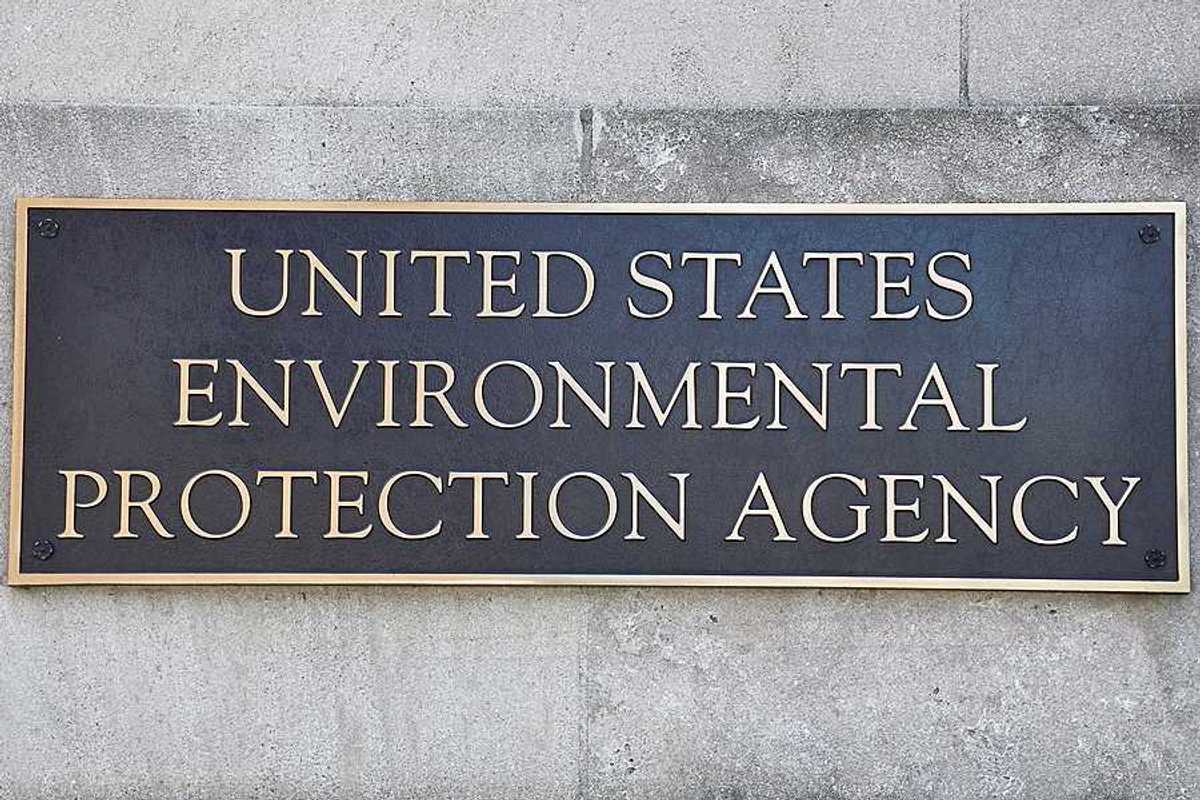 United States Environmental Protection Agency (EPA) sign at the headquarters building in Washington, DC.