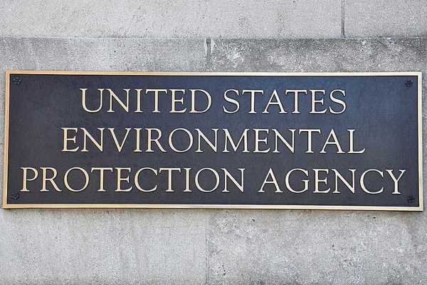 United States Environmental Protection Agency (EPA) sign at the headquarters building in Washington, DC.