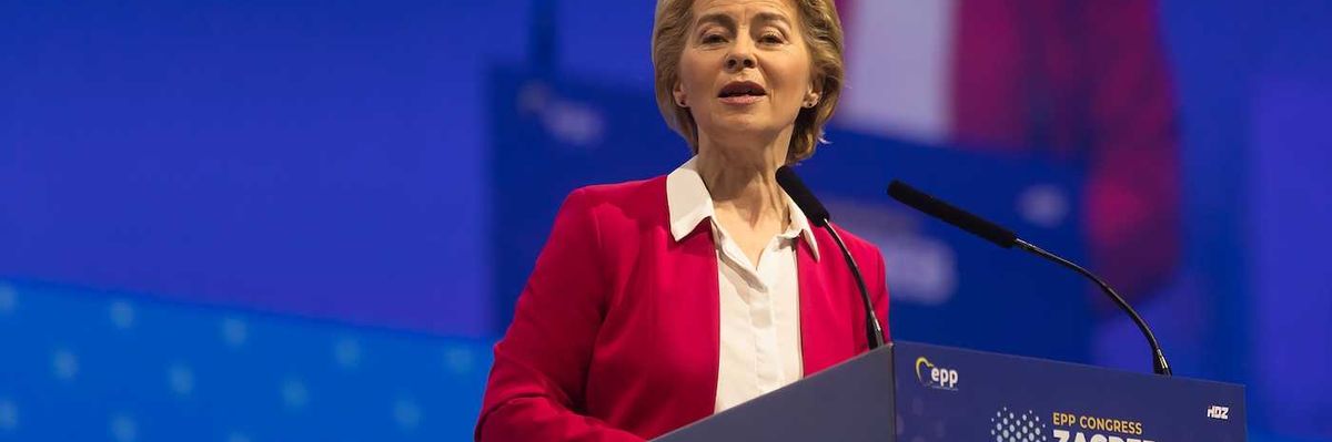 Ursula von der Leyen as the first female President of the European Commission during EPP Congress in Zagreb
