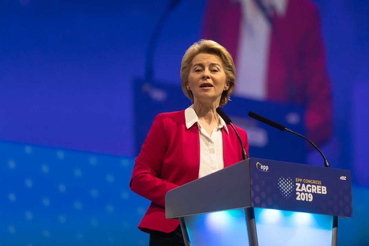 Ursula von der Leyen as the first female President of the European Commission during EPP Congress in Zagreb