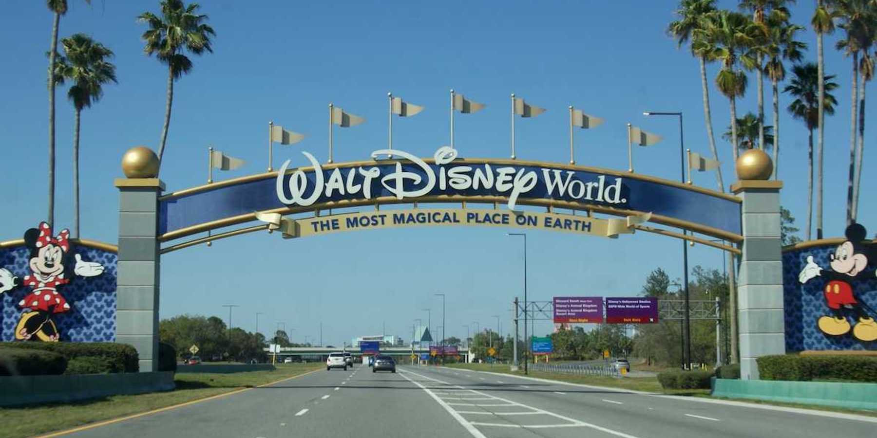 Vehicular entrance to Walt Disney World, Orlando, Florida