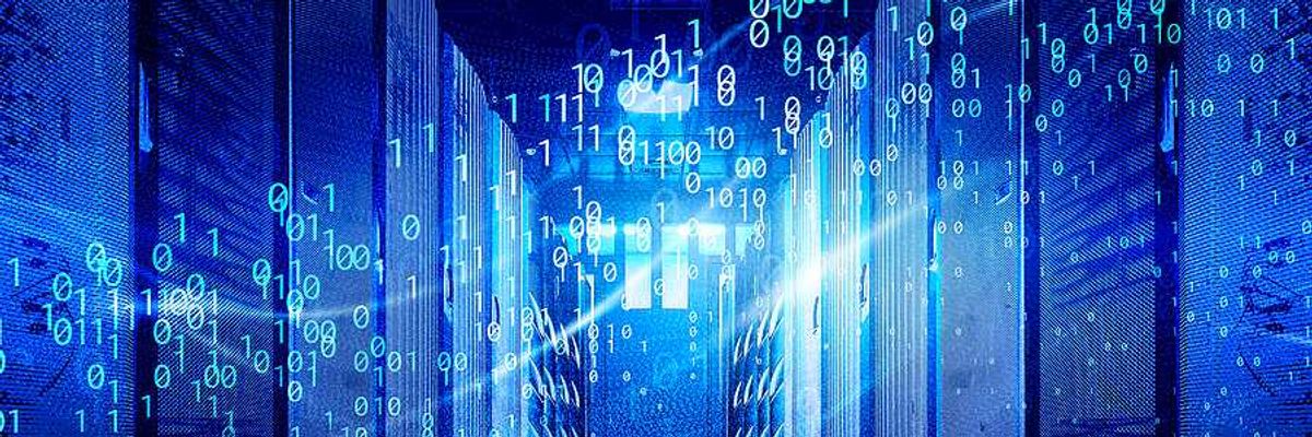 visualization of big data digital data streams in a data center