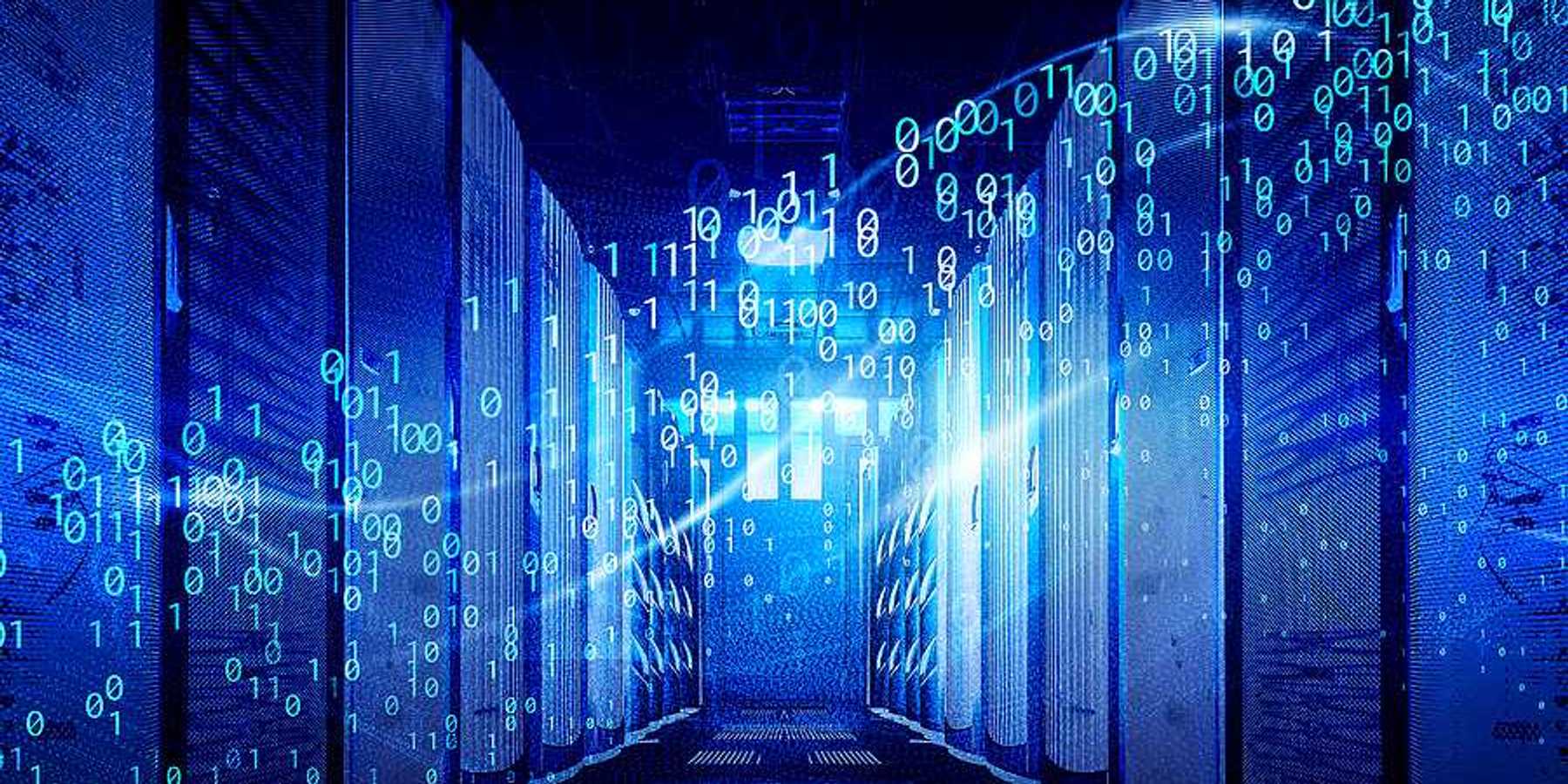 visualization of big data digital data streams in a data center