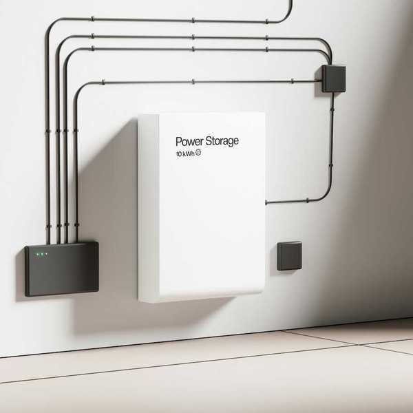 Wall-mounted power storage unit - whole-house battery concept